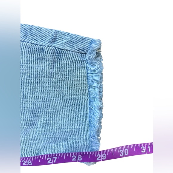 Banana Republic Light Blue Skinny Jeans Raw Hem Mid Rise Size 30 Long - Picture 5 of 7